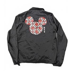 NEFF x DISNEY Men's (M) - Mickey Windbreaker Checkered Black Print Coach Jacket